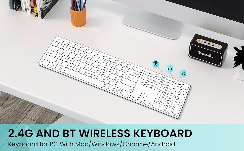2.4G Wireless and Bluetooth Keyboard