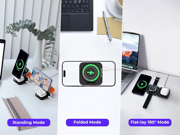  3 in 1 wireless charging station for iphone and watch