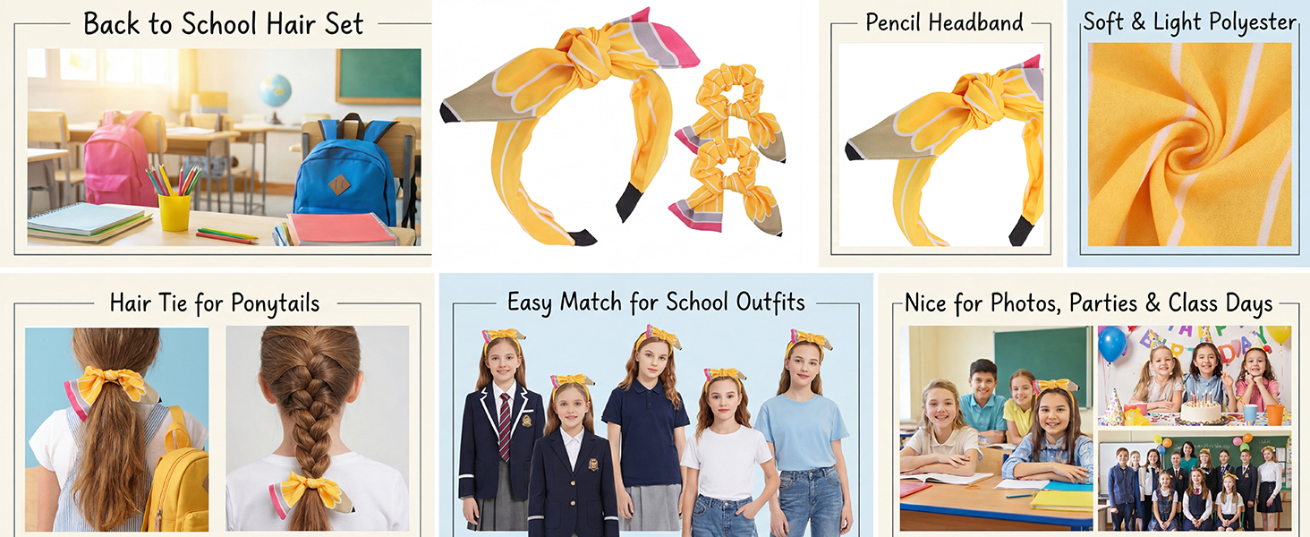 Back to School Hair Accessory Set