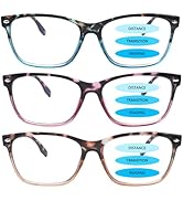 CLASAGA Progressive Multifocus Reading Glasses for Women, Pattern Print Blue Light Block Stylish ...