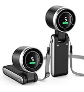 EasyAcc Portable Turbo Fan, 5 Speeds, 180 Foldable, Black, USB-C Rechargeable, Personal Cooling F...