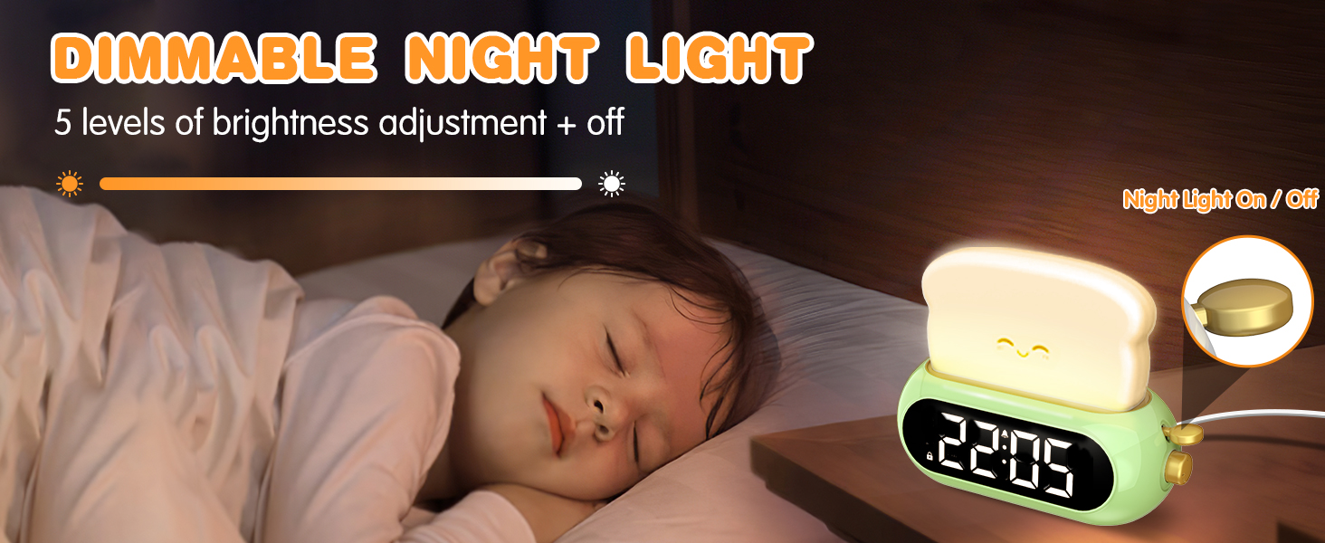 Night Light with 5 Adjustable Brightness