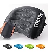 TOBTOS Camping Pillow Inflatable Pillow for Camping, Ultralight Backpacking Pillow, Ergonomic Sup...