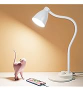 BOHON LED Desk Lamp with USB Charging Port, 3 Color Modes Dimmable Reading Lamp, Auto Dimming Tas...
