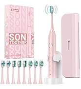 Rtauys W5 Sweeping Electric Toothbrush - Rechargeable Electric Toothbrushes with 8 Heads, Power E...