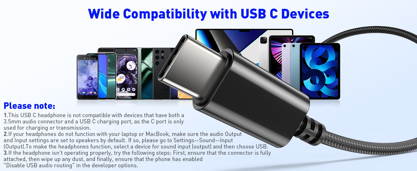 Quality Material USB C Earphones