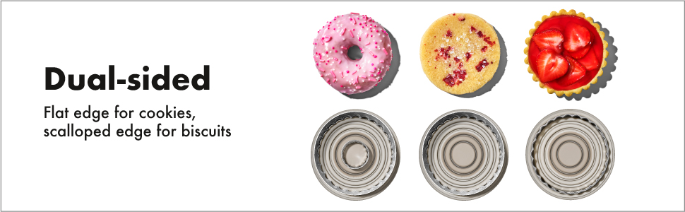 11360600 B0C2J6TKKH OXO Good Grips Double-Sided Cookie &amp;amp;amp; Biscuit Cutters