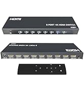 KAGO HDMI Switch - 8 Port HDMI Switch,HDMI Switcher 8 in 1 Out,4K HDMI Selector Box with Remote, ...