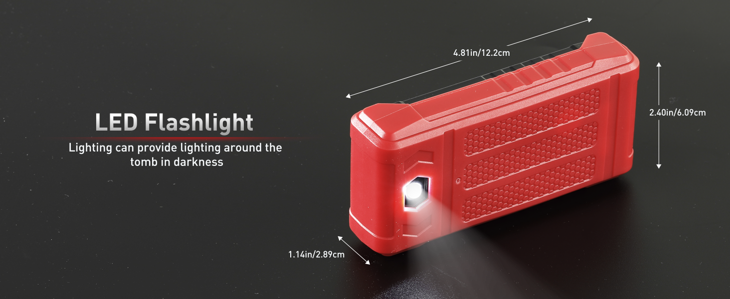 LED Flashlight Lighting can provide lighting around the tomb in darkness