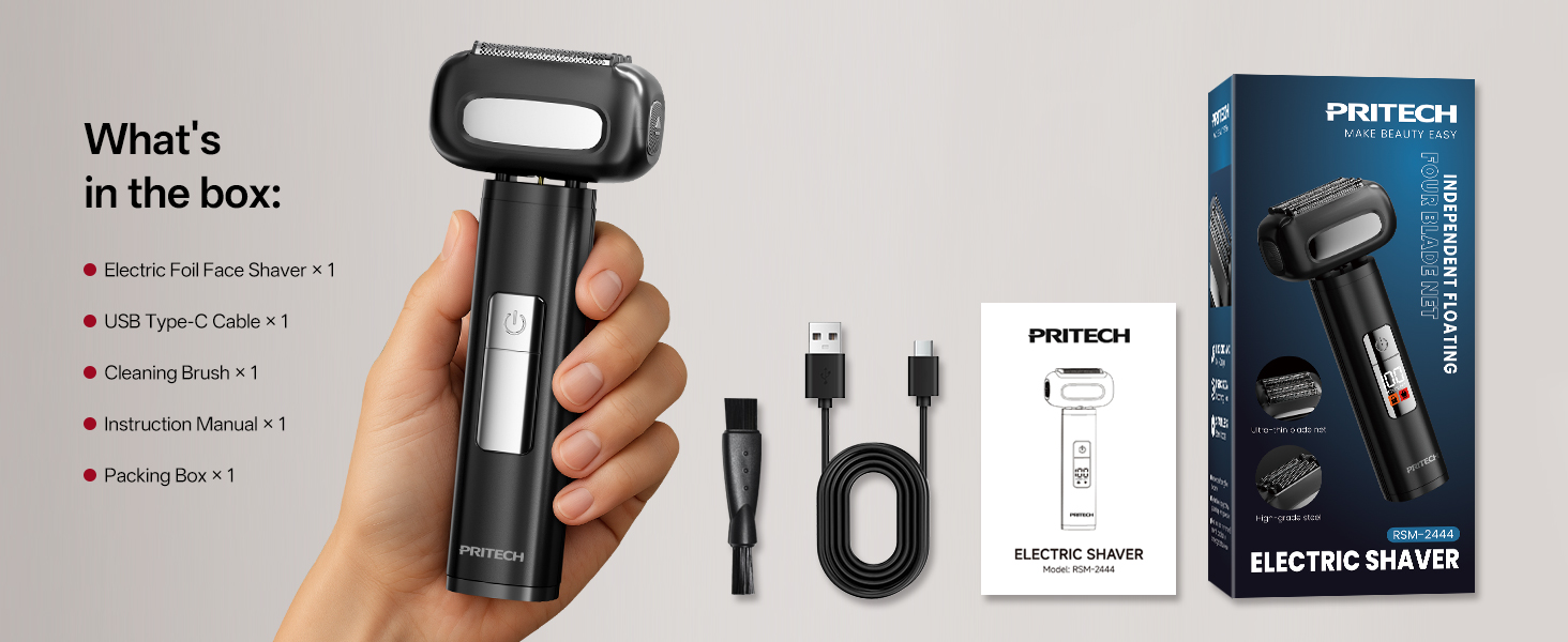 PRITECH Electric Razor Men Shaving Face