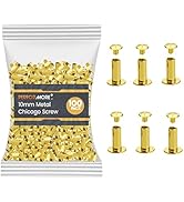 20 Pack of Chicago Screw Post Binding Screws, 13mm Brass Plated Metal Screw Posts for Scrapbookin...