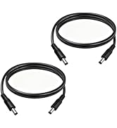IMIYORE 3.3FT DC Power Extension Cable 5.5mm x 2.5mm 12V Connector 18AWG Male to Male Connection ...