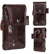 Ariscobull - Leather Phone Holster - Genuine Full-Grain Buffalo Leather Cell Phone Holsters - for...