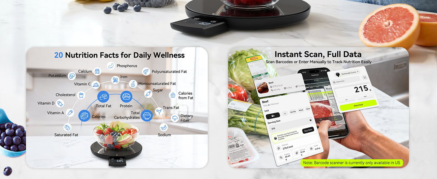 smart food scale with nutritional calculator