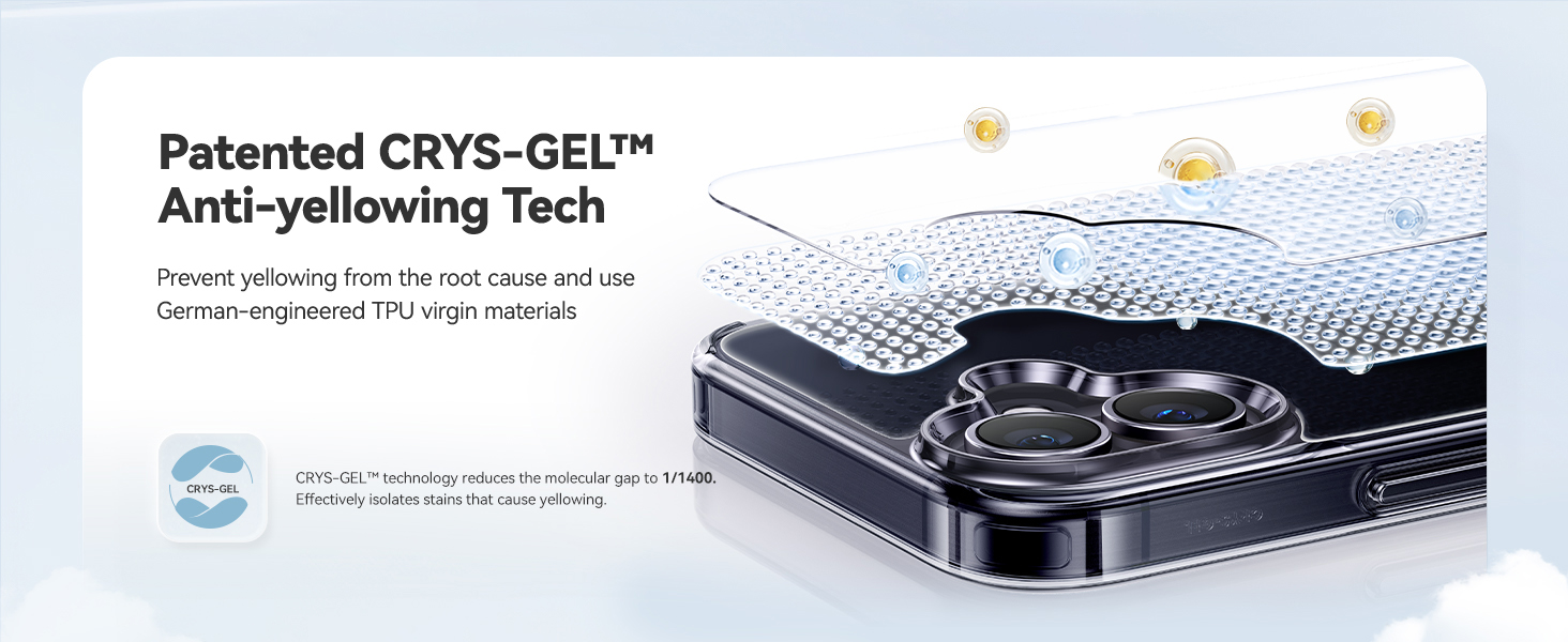 iPhone 17 Case Crystal Clear, Anti-Yellow, 15FT Military-Grade Drop Protection