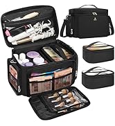 TANTO Large Makeup Bag, Makeup Artist Bag Professional Cosmetic Bags with 2 Pouches &amp; Detachable ...