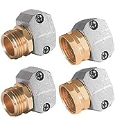 Hourleey Garden Hose Repair Fittings, Zinc and Aluminum Male and Female Hose End Water Hose Repai...