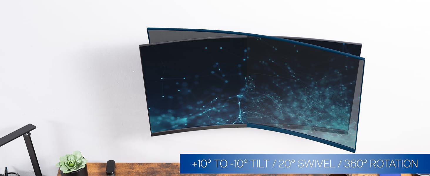 Single Monitor Wall Mount for Standing Workstations