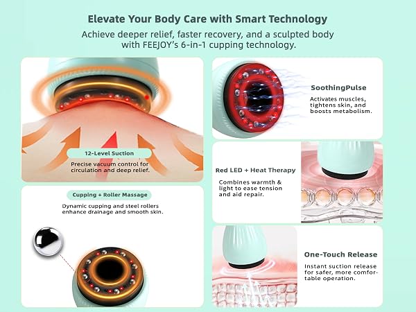 lymphatic drainage massager with suction