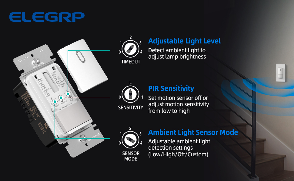 Features multiple setting modes of Automatic or Manual ON/OFF for different usage scenarios at home.