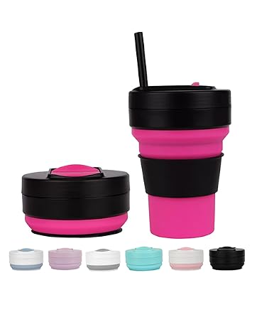 silicon collapsible Travel Cup with Lid