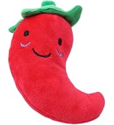WsjiaboFux Chilli Fruits and Vegetables Dog Squeaky Chili Eggplant Corn Puppy Dog for Small Dogs,...