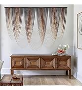 IOWER Macrame Wall Hanging Brown Dip-Dyed Large Macrame Wall Decor For Living Room Boho Fiber Art...