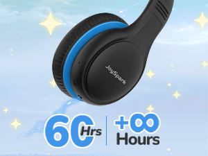 60h playtime kids headphones wireless