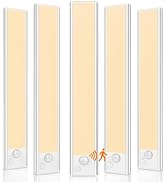 5-Pack Under Cabinet Lighting, Upgraded 2200mAh Rechargeable Under Cabinet Lights Wireless, LED M...