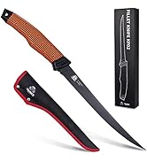 RUNCL Fishing Fillet Knife, Professional Level 5Cr15MoV Stainless-Steel Blades 6"/7"/9" with Corr...