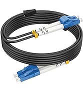 RamboCables 30m/98ft Outdoor Fiber Optic Cable, LC to LC Single Mode FiberPatch Cable Outdoor Arm...