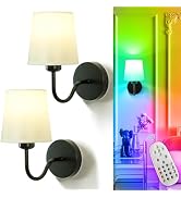 Depuley Wall Sconces Battery Operated: Set of 2 Wireless Wall Lights with Remote for Bedroom - Re...