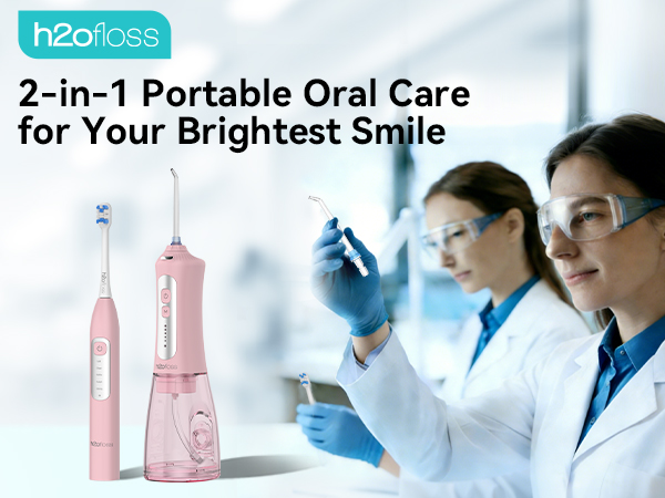 h2ofloss electric toothbrush and water flosser combo