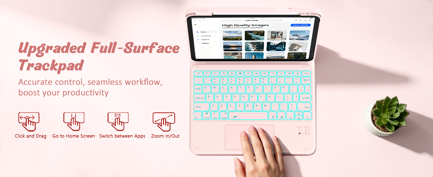 keyboard case with trackpad for ipad a16