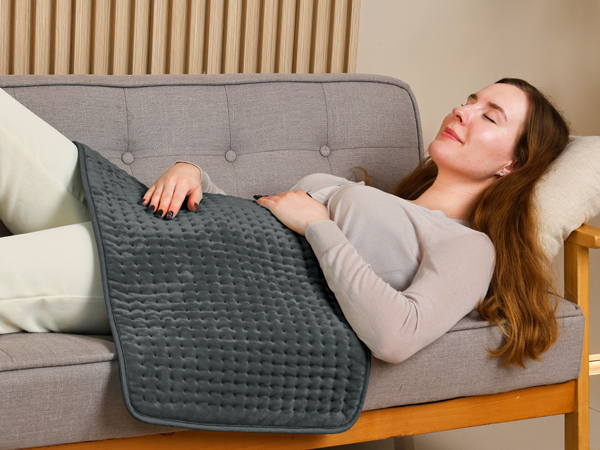 Electric Heating Pad for Back Pain and Period Cramps Relief
