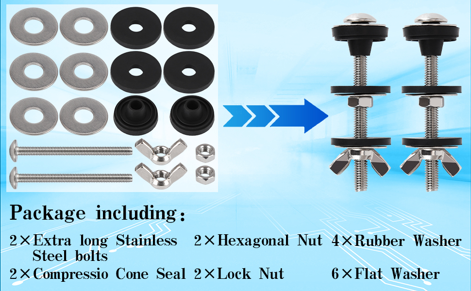 toilet seat bolts replacement kit