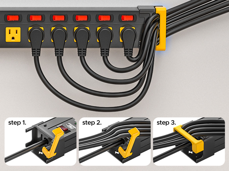 heavy duty metal power strip surge protector garage wall mount workbench power strip