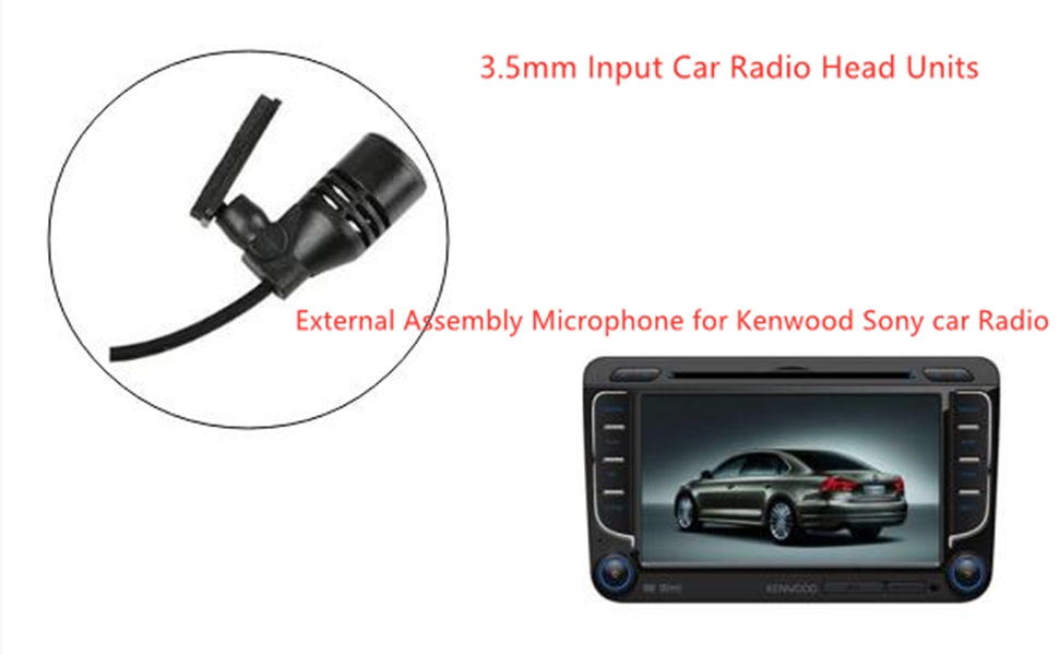  External Assembly Microphone for Kenwood Sony car Radio