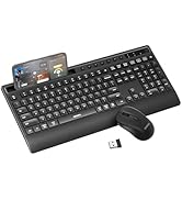 seenda Bluetooth Keyboard and Mouse Combo, COE201 3 Multi-Device Connection Keyboard Mouse with P...