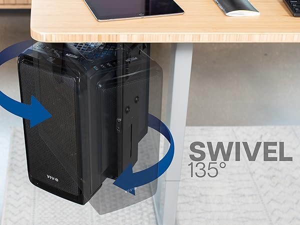 pc mount under desk, adjustable computer holder, cpu wall mount, swivel tower stand, desk pc tray