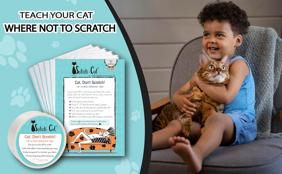 sticky paws for cats, cat anti scratch for furniture, cat scratch deterrent tape