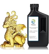 YOUSU 3D Metal Printer, Fast Curing Gold Resin 1KG, Magical Metallic Effect Brass Color Resin for...
