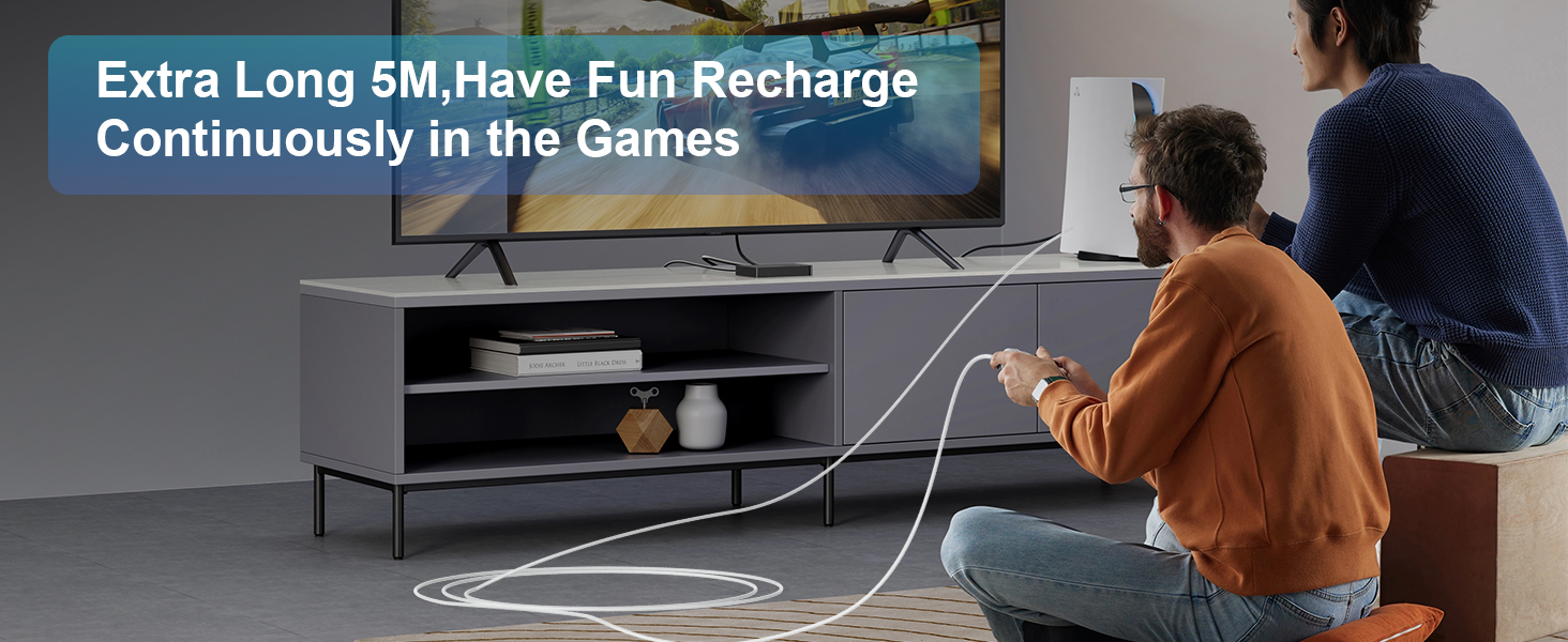 USB Type C Cable 15Ft White type c long charger cord 10 ft Fast Charging for iPhone 16 Samsung