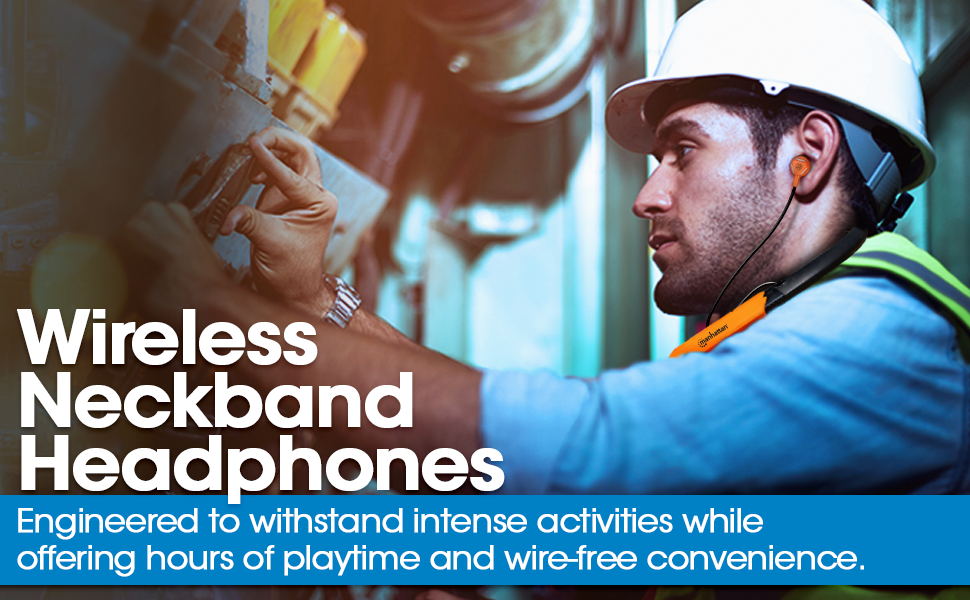 bluetooth neckband headphones work earbuds earbuds for work wireless neckband with mic