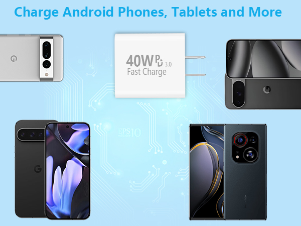 MFi Certified 4Pack 40W USB-C Charger Block Type-C Wall Charging Dynamic Power Adapter