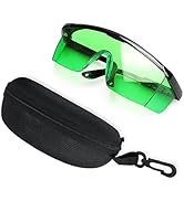 Huepar Laser Enhancement Glasses Adjustable Eye Protection Safety Glasses for Green Alignment, Cr...