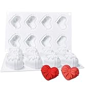 Ovatt 3D Bowknot Heart Silicone Cake Mold, Chocolate Mold, Candle mold, Soap mold, Cake Decoratin...