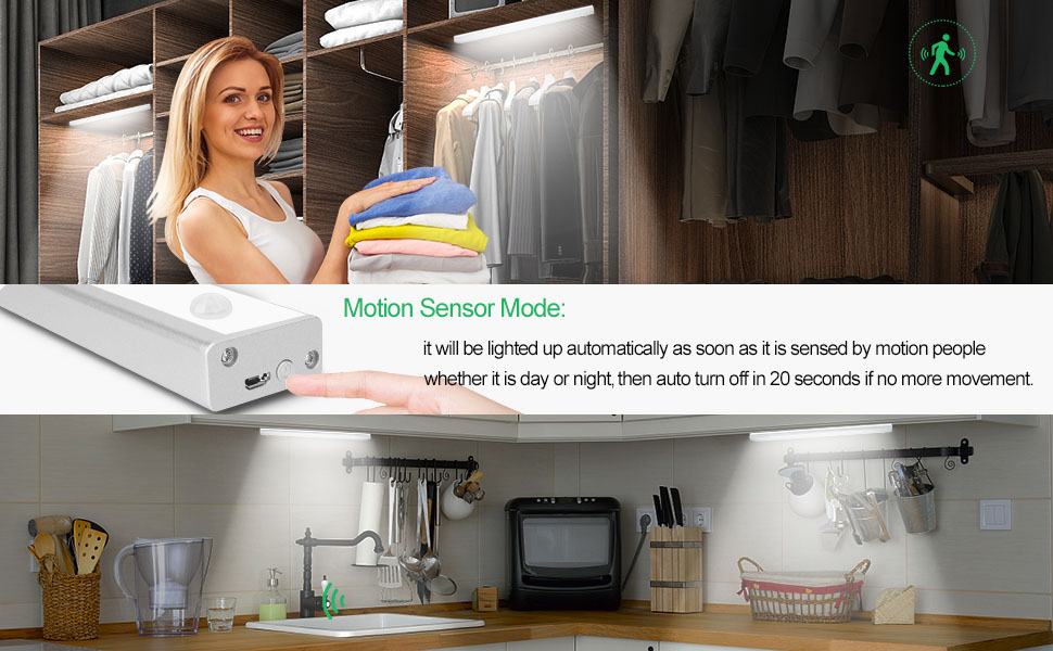 closet light rechargeable wireless kitchen lights under cabinet sensor lights Counter Closet Lights