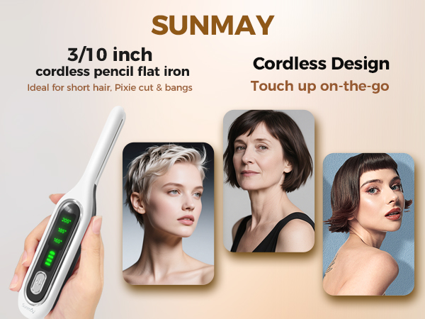 mini hair straightener cordless travel