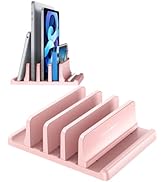 Vaydeer 3-Slot Vertical Laptop Stand Made of Premium ABS Plastics 5 in 1 Design Space-Saving Adju...